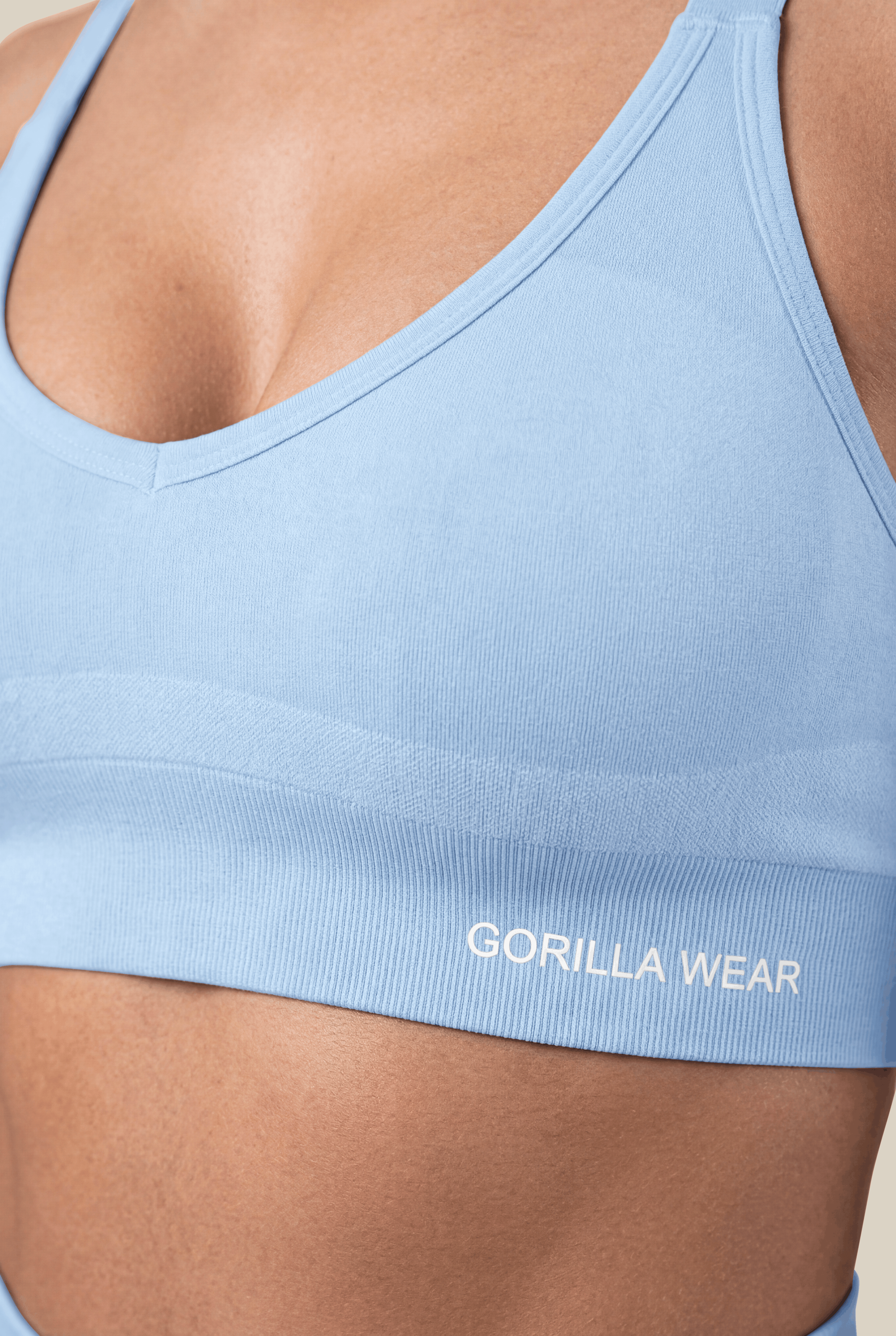 Gorilla Wear Selah Seamless Sports Bra Sports Bra Light Blue