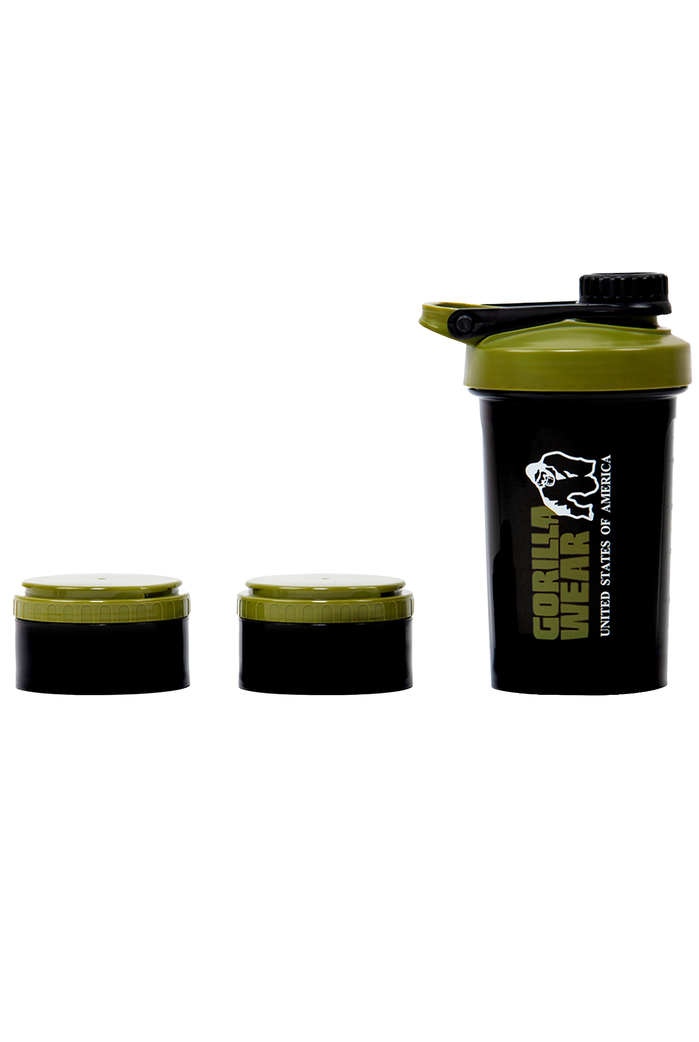 Gorilla Wear Shaker 2 GO 500ML Shakers & Bottles Black/Army Green
