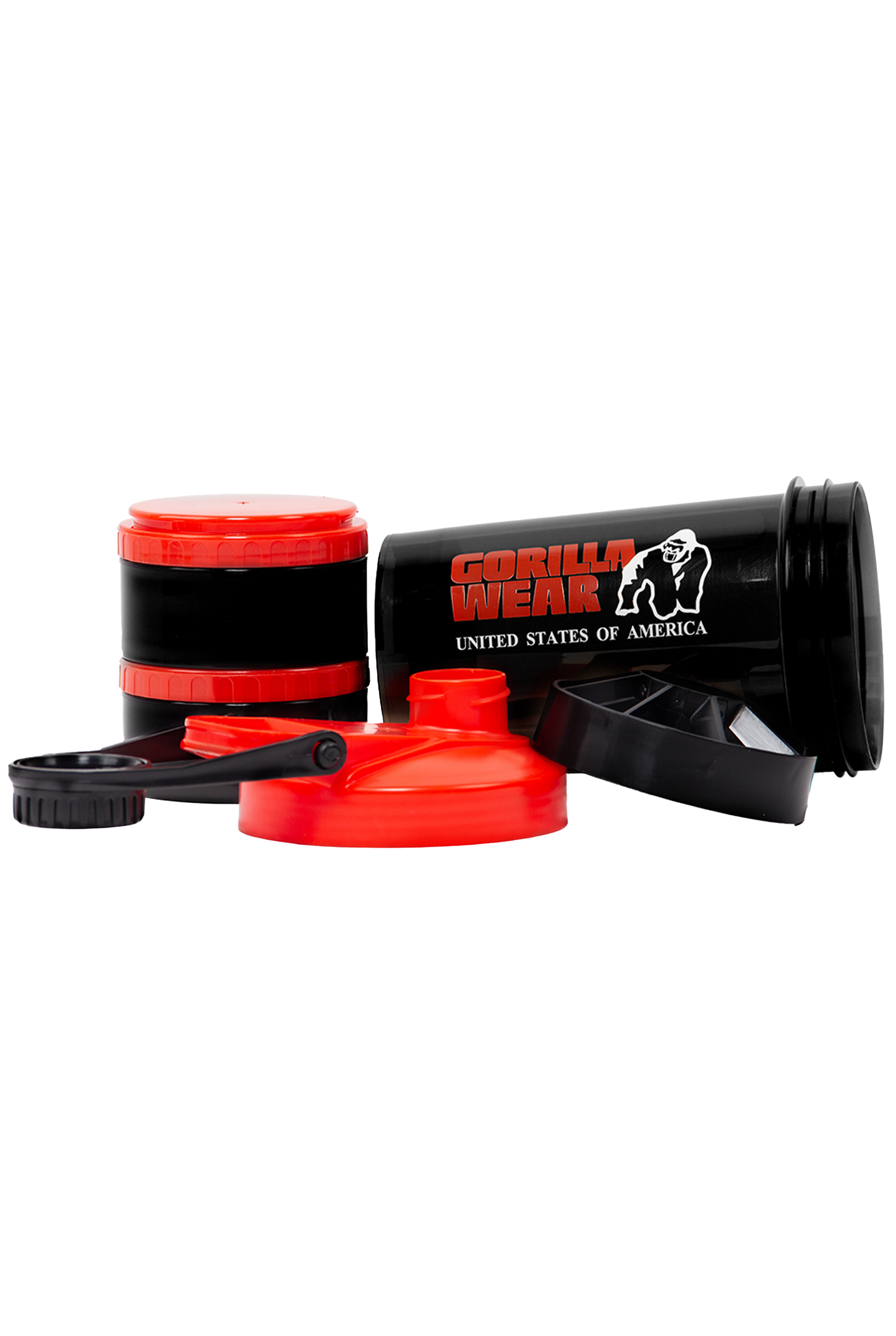 Gorilla Wear Shaker 2 GO 500ML Shakers & Bottles Black/Red