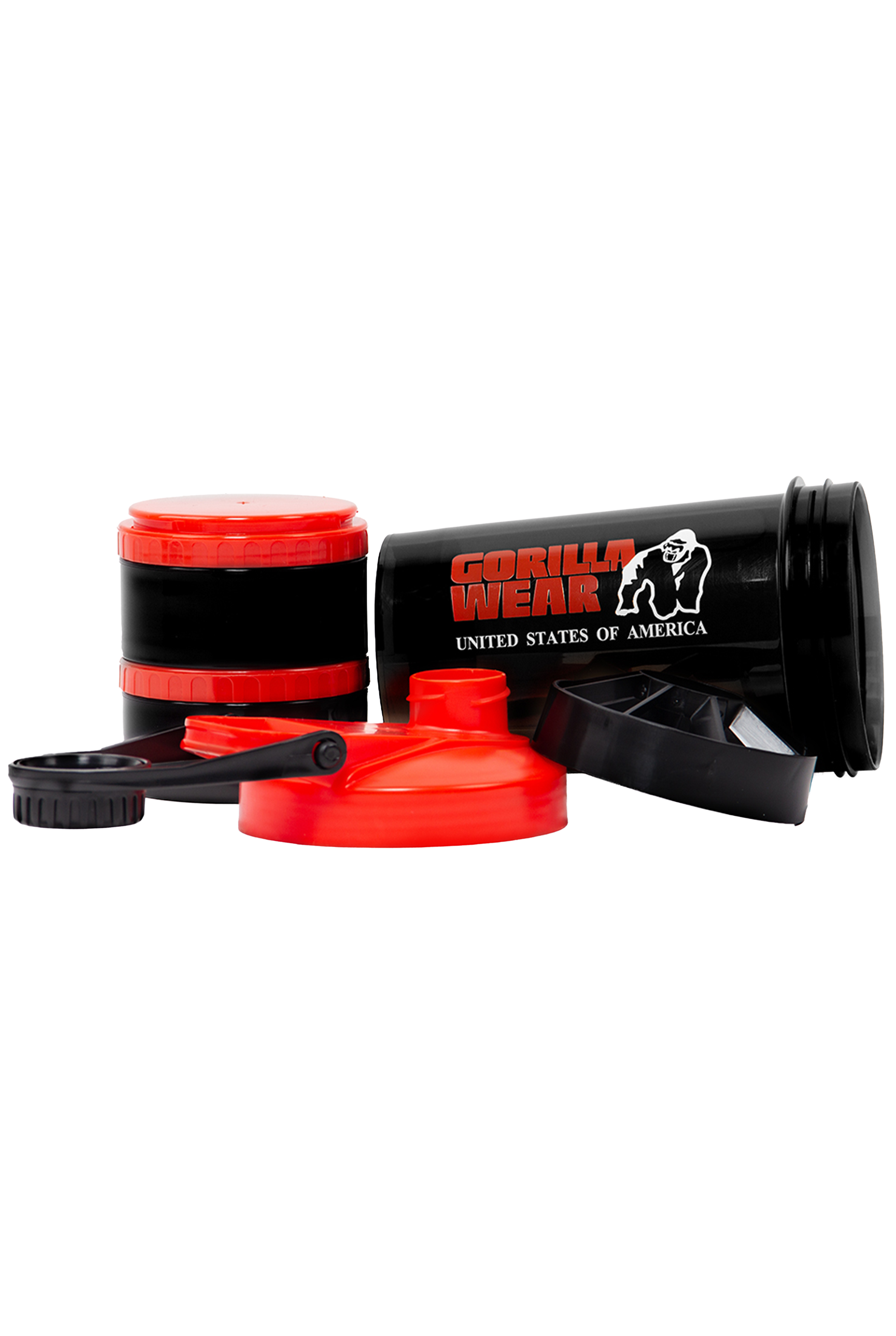 Gorilla Wear Shaker 2 GO 500ML Shakers & Bottles Black/Red
