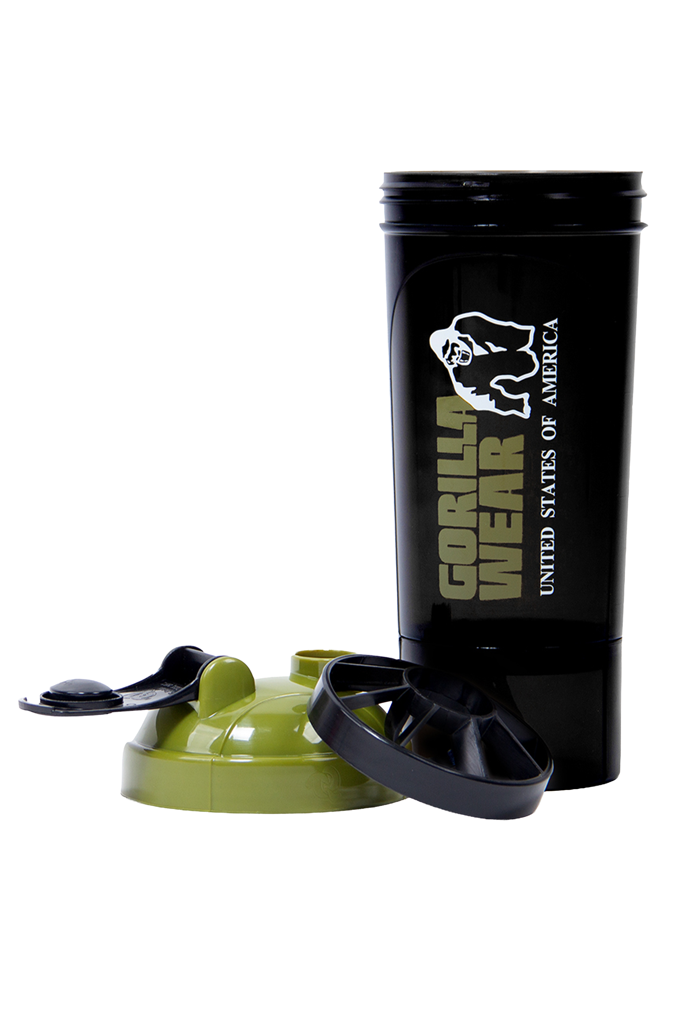 Gorilla Wear Shaker Compact 400ML Shakers & Bottles Black/Army Green