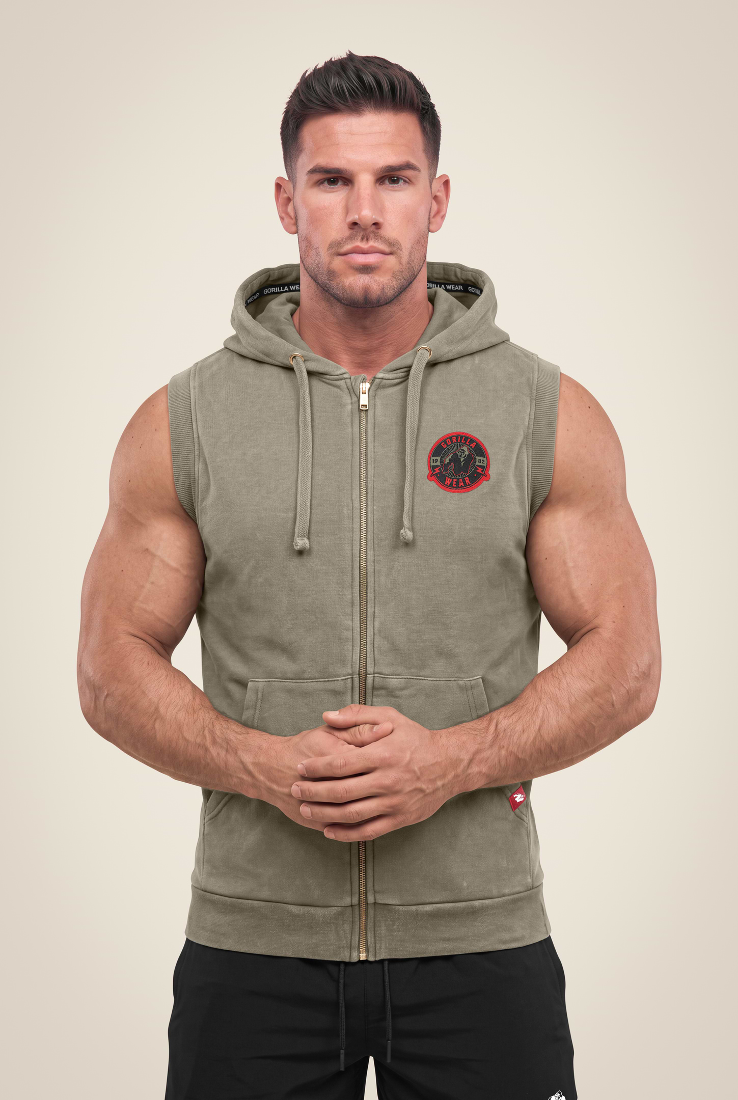 Gorilla Wear Silverdale Sleeveless Hoodie Hoodie & Sweatshirt Army Green