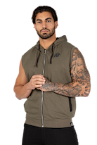Gorilla Wear Springfield S/L Zipped Hoodie Hoodie & Sweatshirt Army Green
