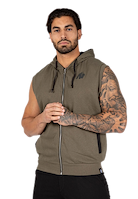 Gorilla Wear Springfield S/L Zipped Hoodie Hoodie & Sweatshirt Army Green