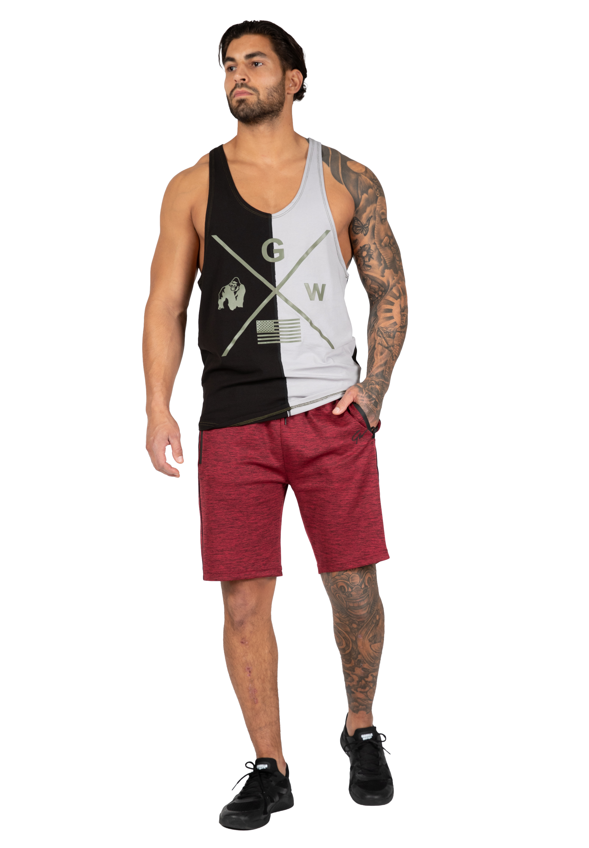 Gorilla Wear Sterling Stringer Tank Top Tank Top Black/Gray