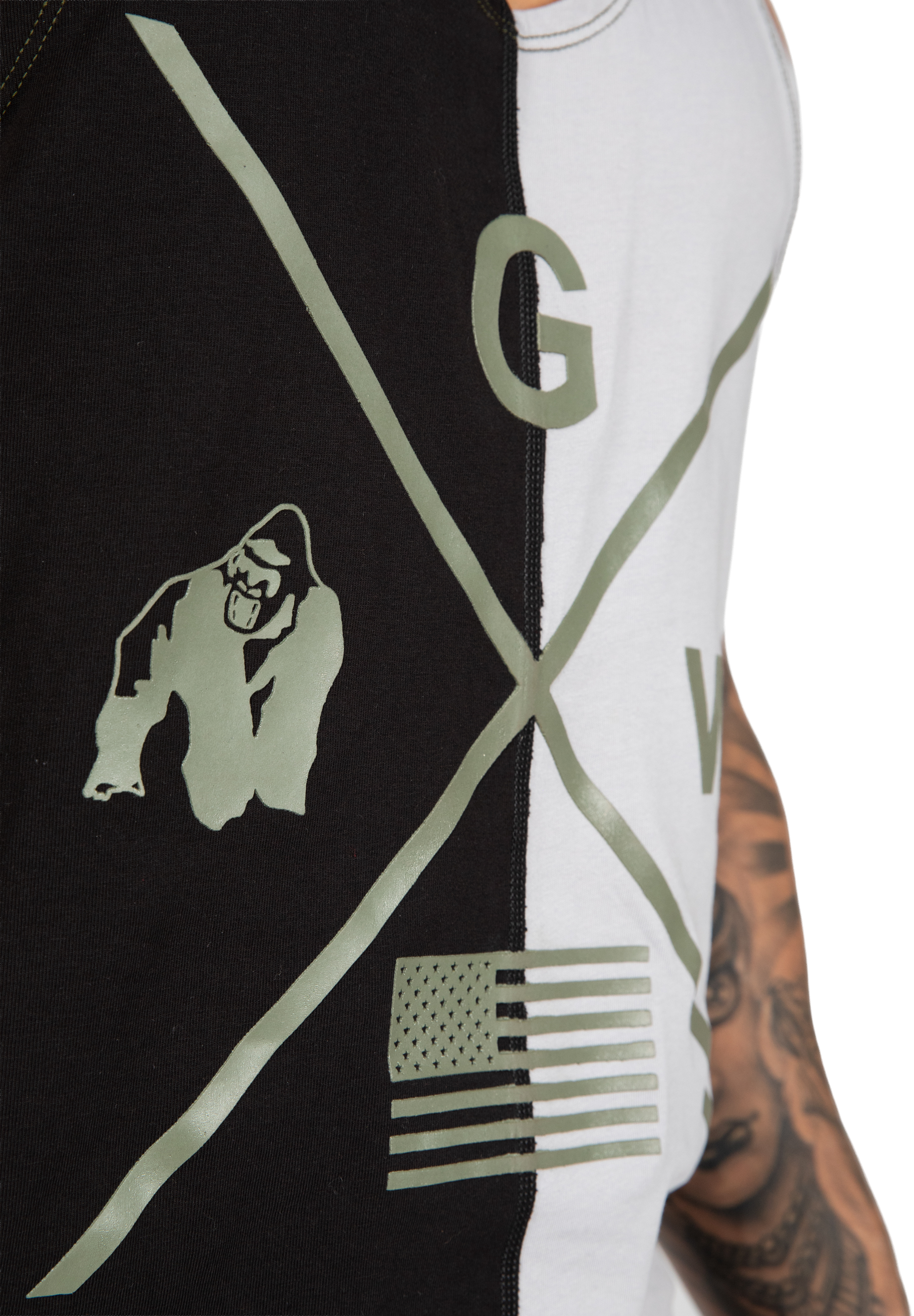 Gorilla Wear Sterling Stringer Tank Top Tank Top Black/Gray