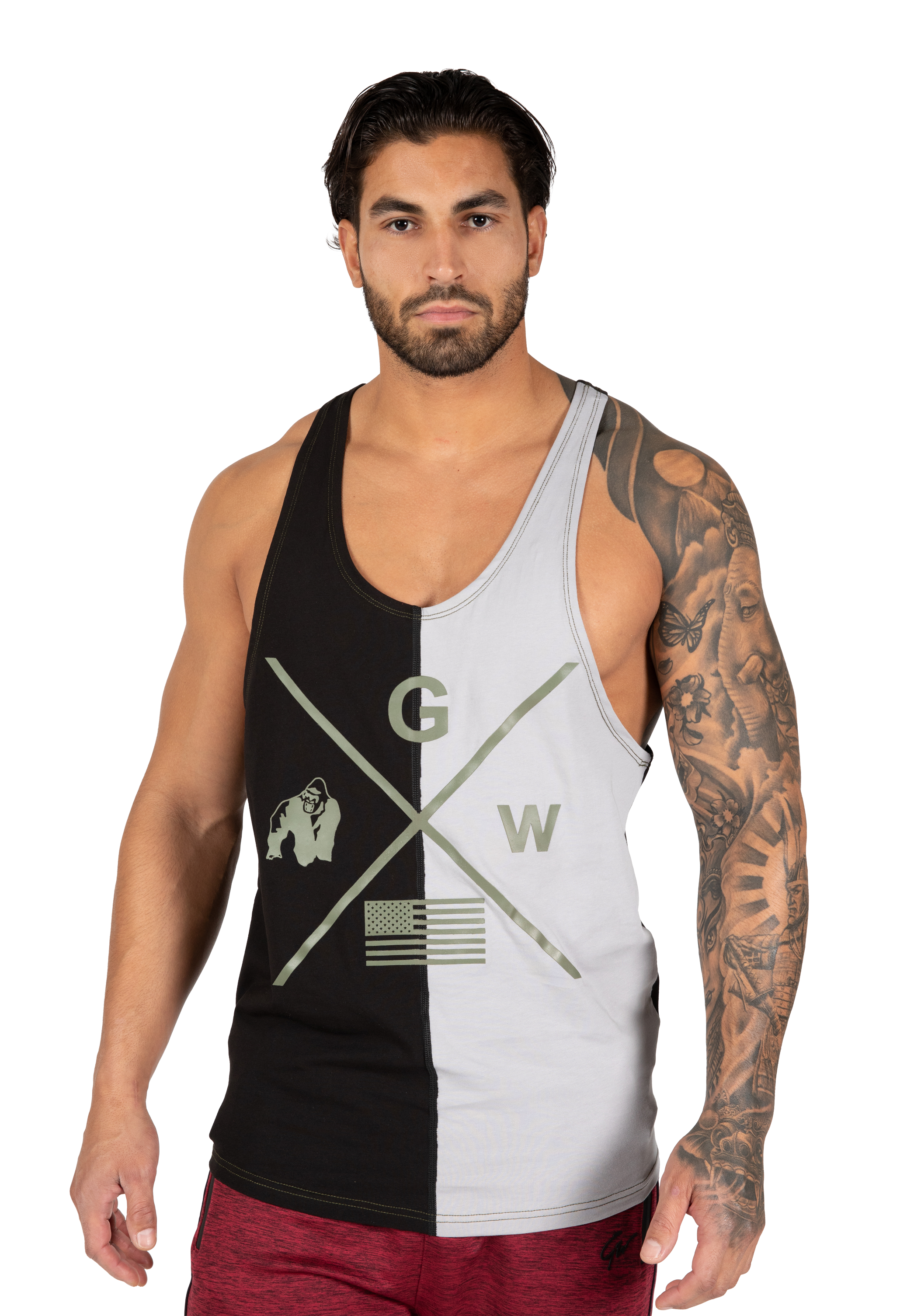 Gorilla Wear Sterling Stringer Tank Top Tank Top Black/Gray