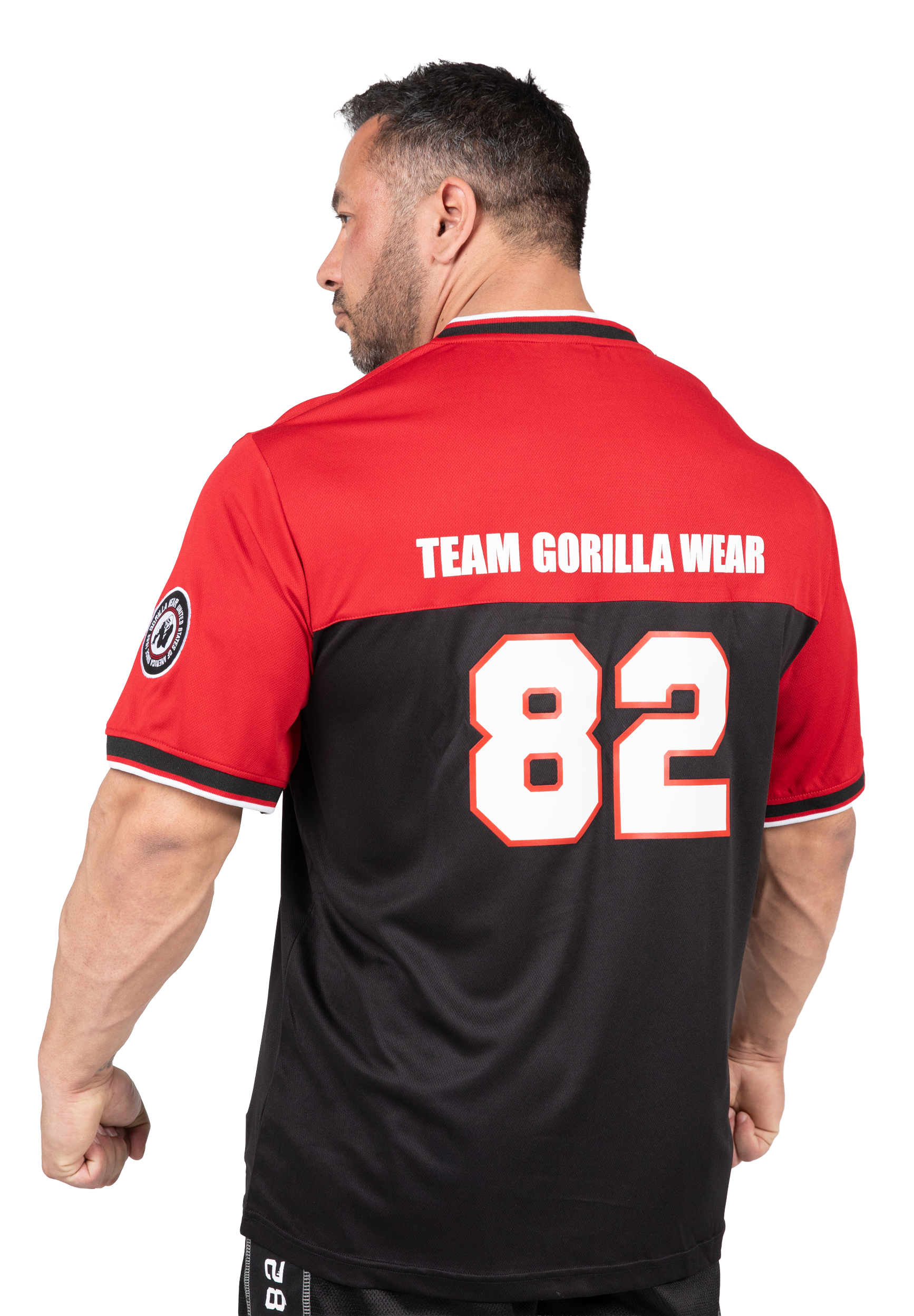 Gorilla Wear Trenton Football Jersey T-Shirt & Tops Black/Red