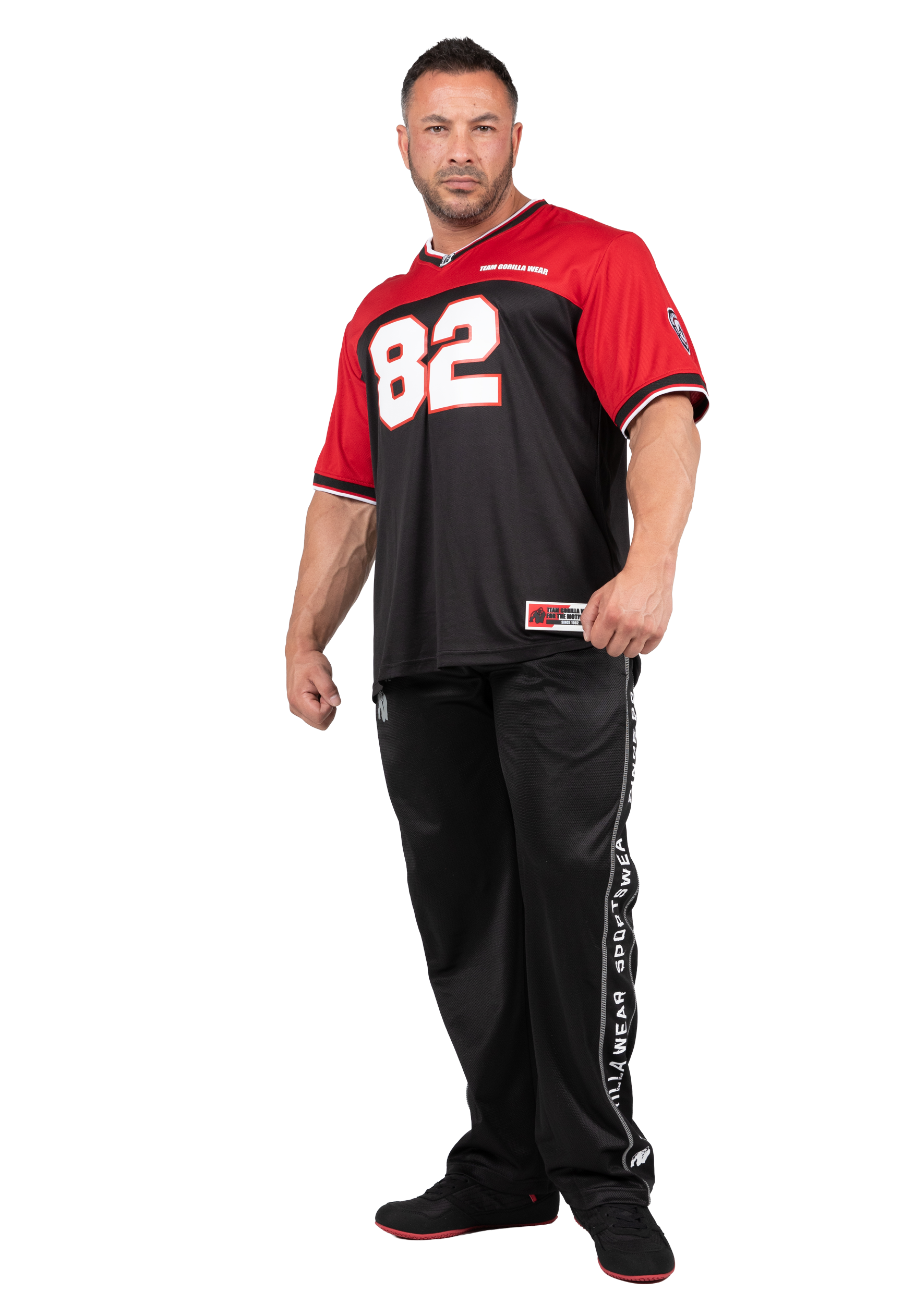 Gorilla Wear Trenton Football Jersey T-Shirt & Tops Black/Red