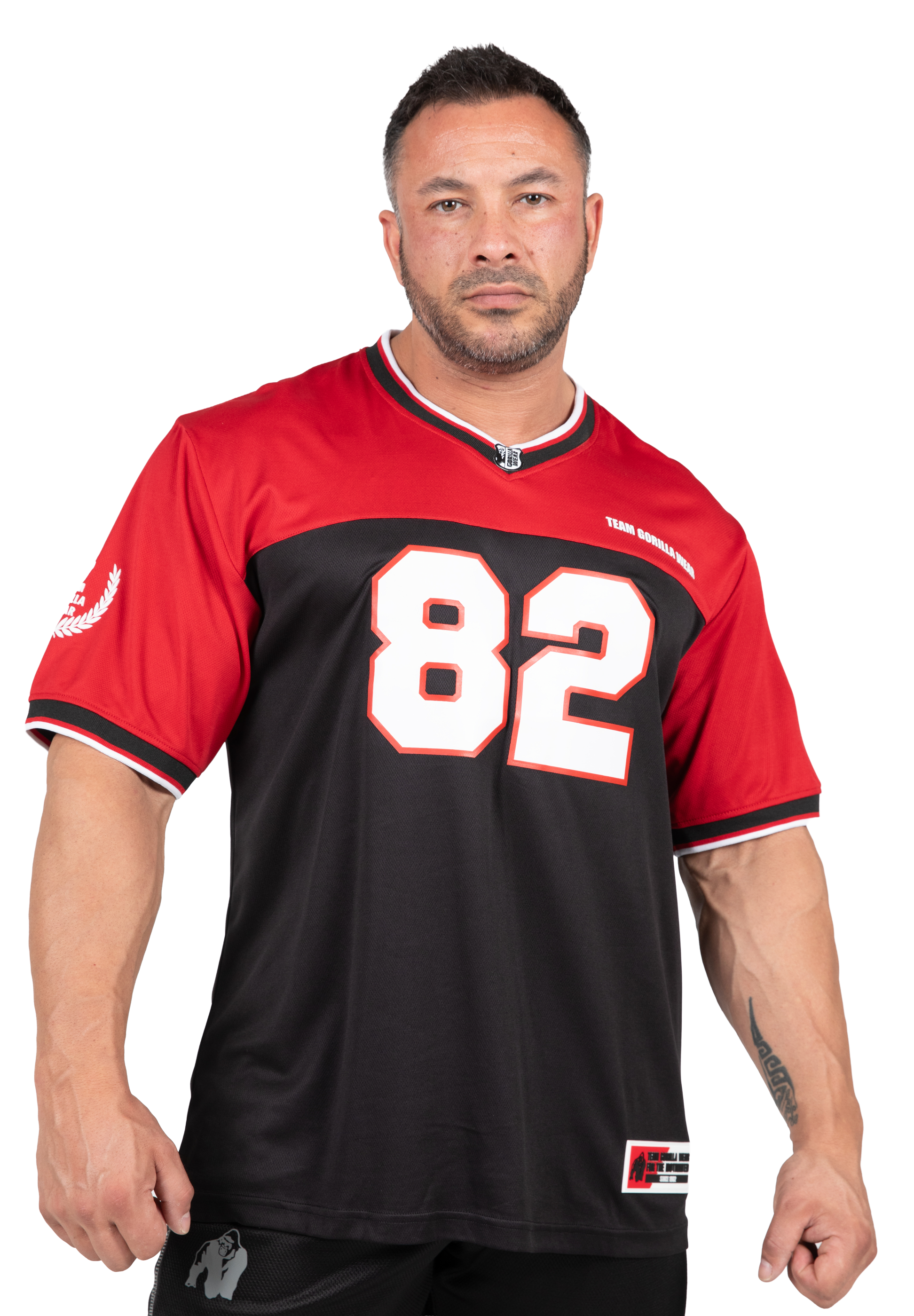 Gorilla Wear Trenton Football Jersey T-Shirt & Tops Black/Red