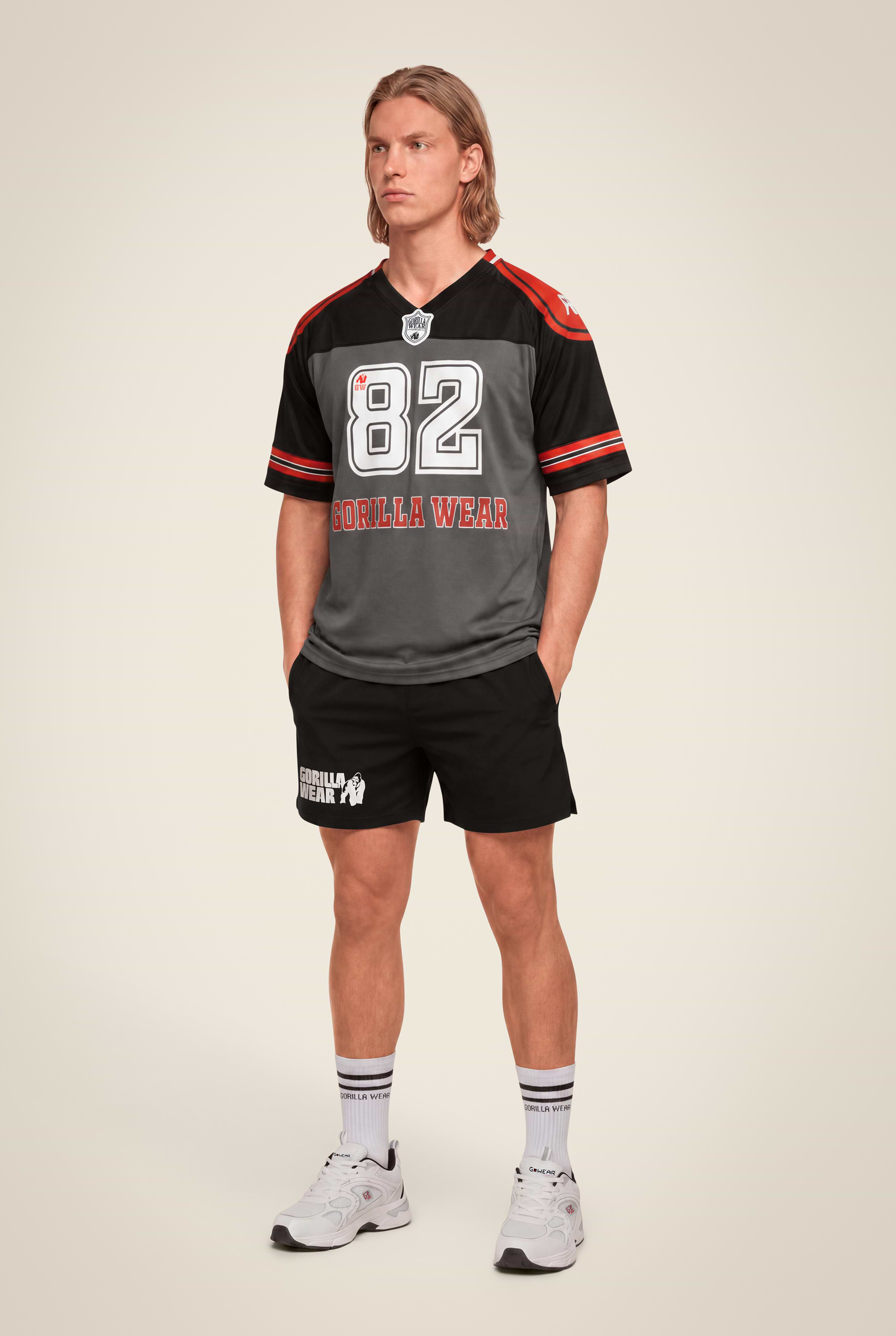 Gorilla Wear Tyler Football Jersey T-Shirt & Tops Black/Red