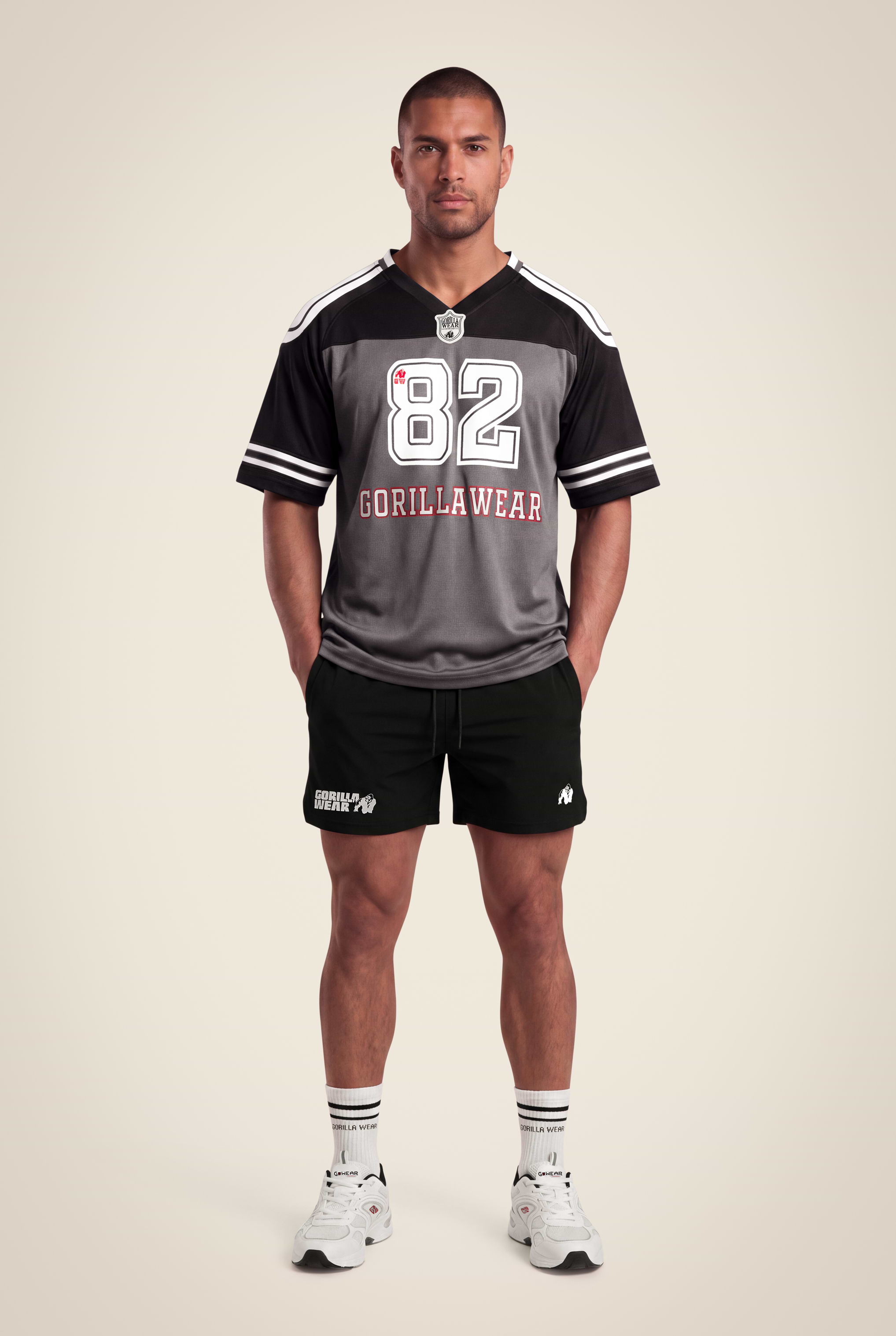 Gorilla Wear Tyler Football Jersey T-Shirt & Tops Black/White