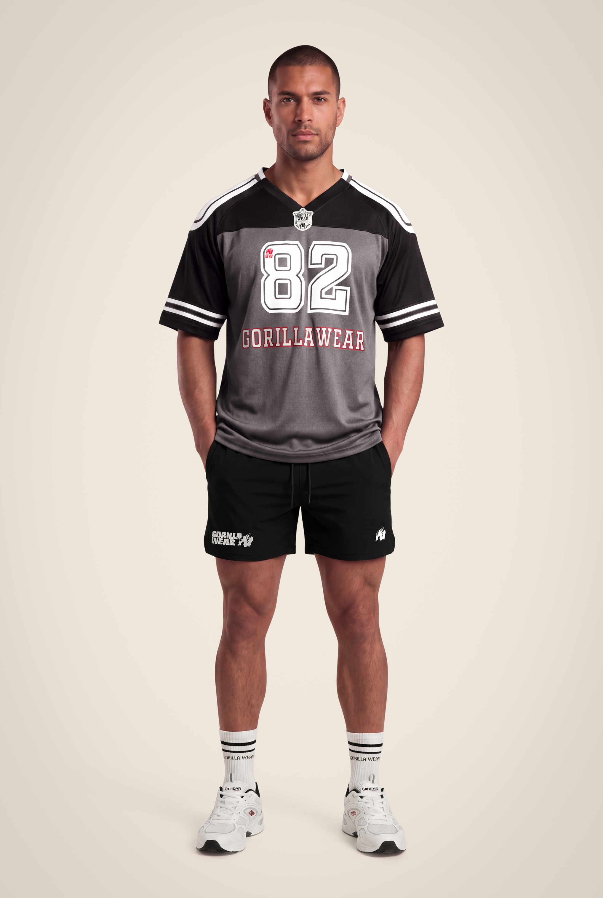 Gorilla Wear Tyler Football Jersey T-Shirt & Tops Black/White
