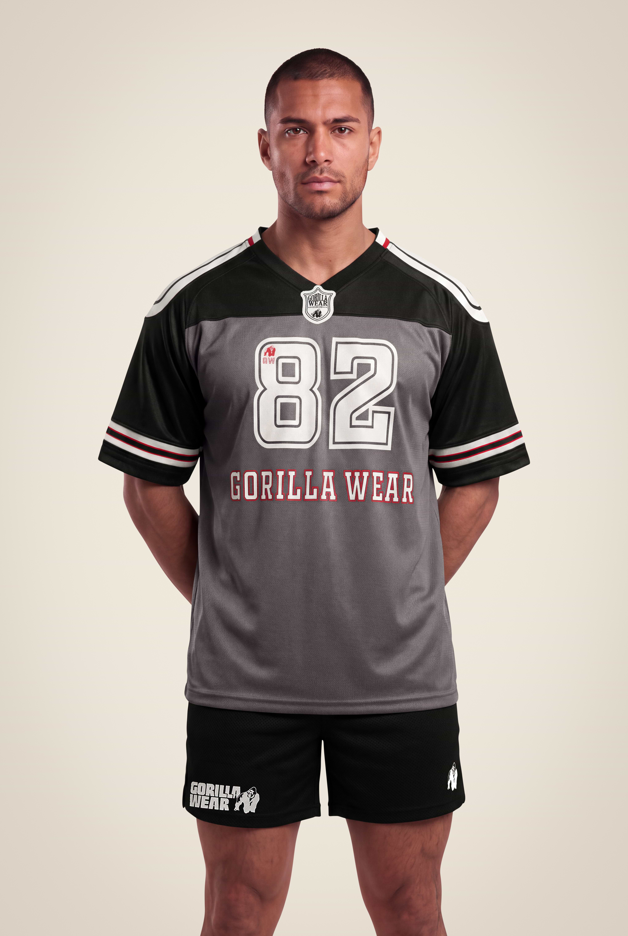 Gorilla Wear Tyler Football Jersey T-Shirt & Tops Black/White