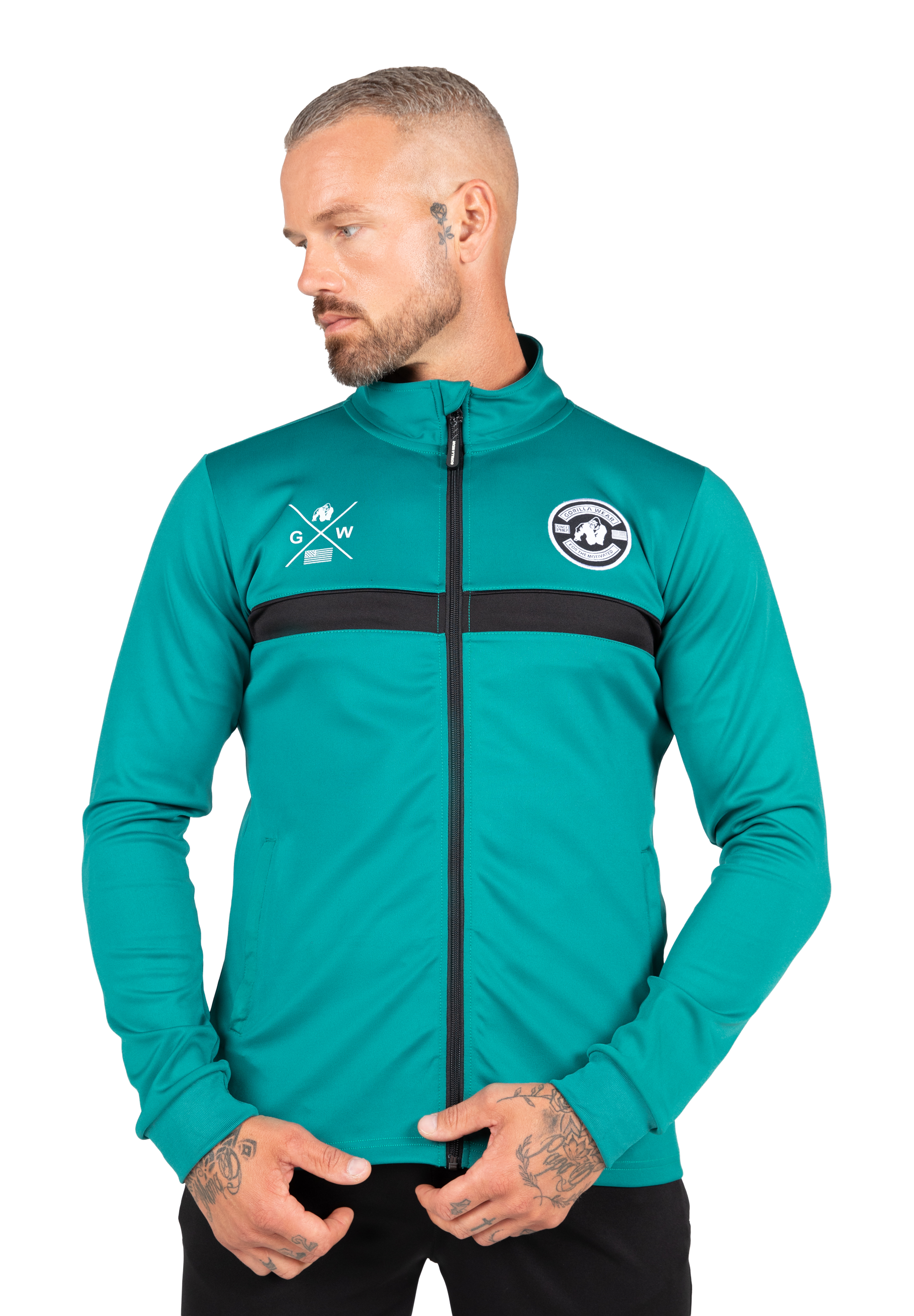 Gorilla Wear Vernon Track Jacket Jacket Teal Green