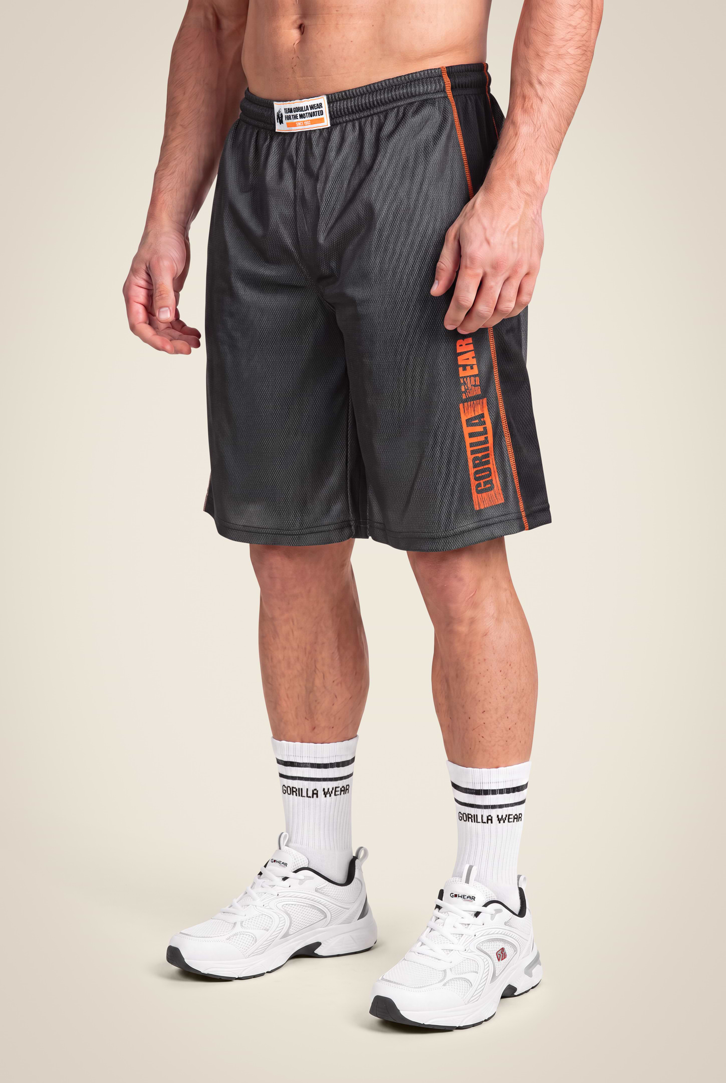 Gorilla Wear Wallace Mesh Shorts Shorts Gray/Orange