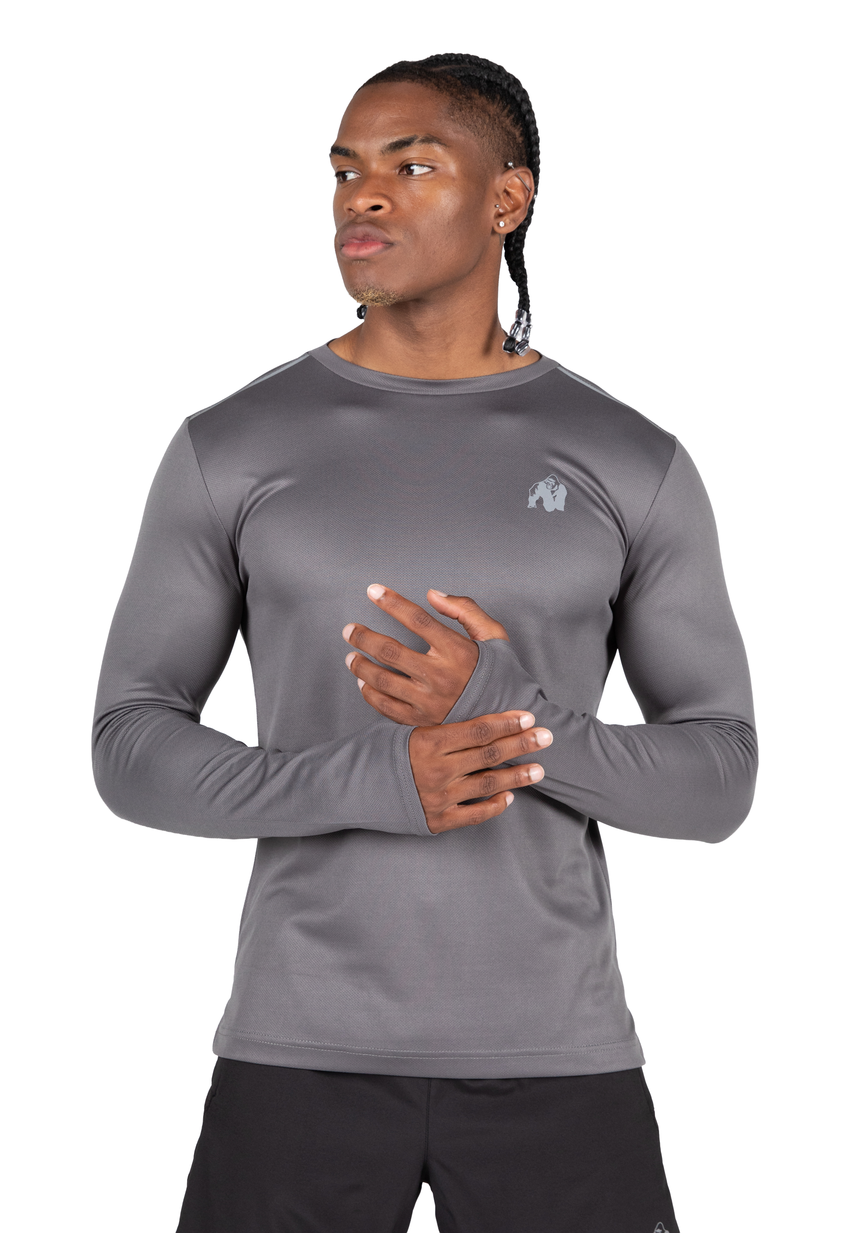 Gorilla Wear Washington Long Sleeve T-Shirt & Tops Gray