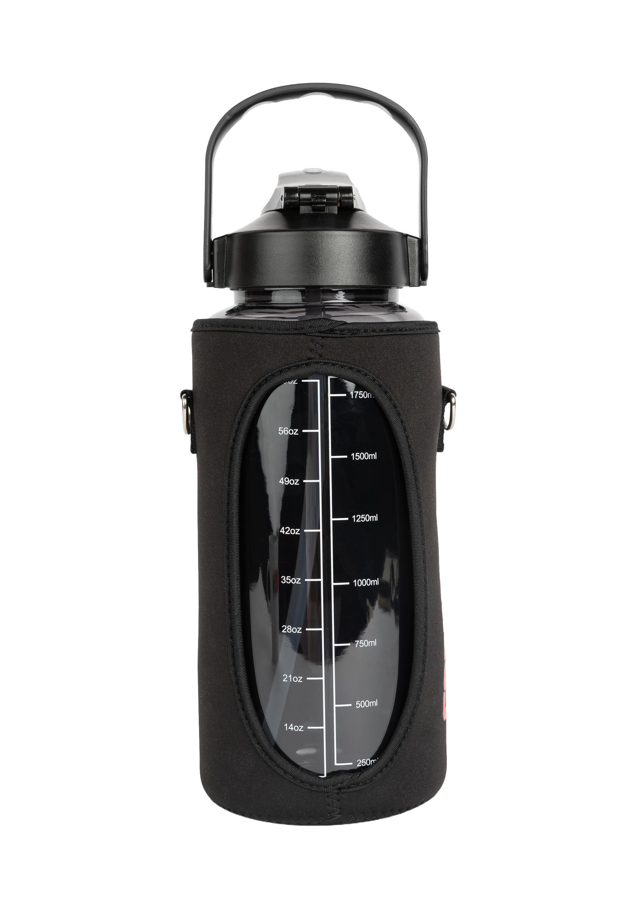 Gorilla Wear Water Bottle With Sleeve 2L Shakers & Bottles Black