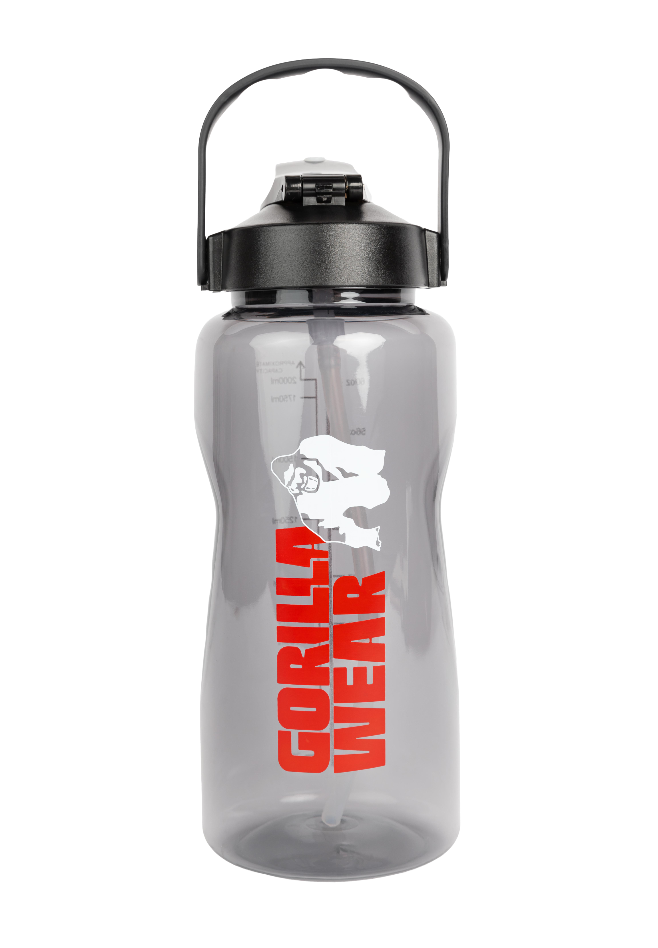 Gorilla Wear Water Bottle With Sleeve 2L Shakers & Bottles Black