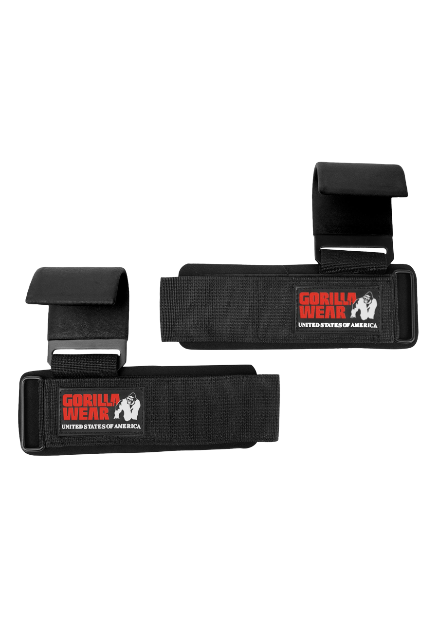 Gorilla Wear Weight Lifting Hooks Lifting Straps & Wraps Black