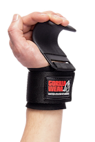 Gorilla Wear Weight Lifting Hooks Lifting Straps & Wraps Black