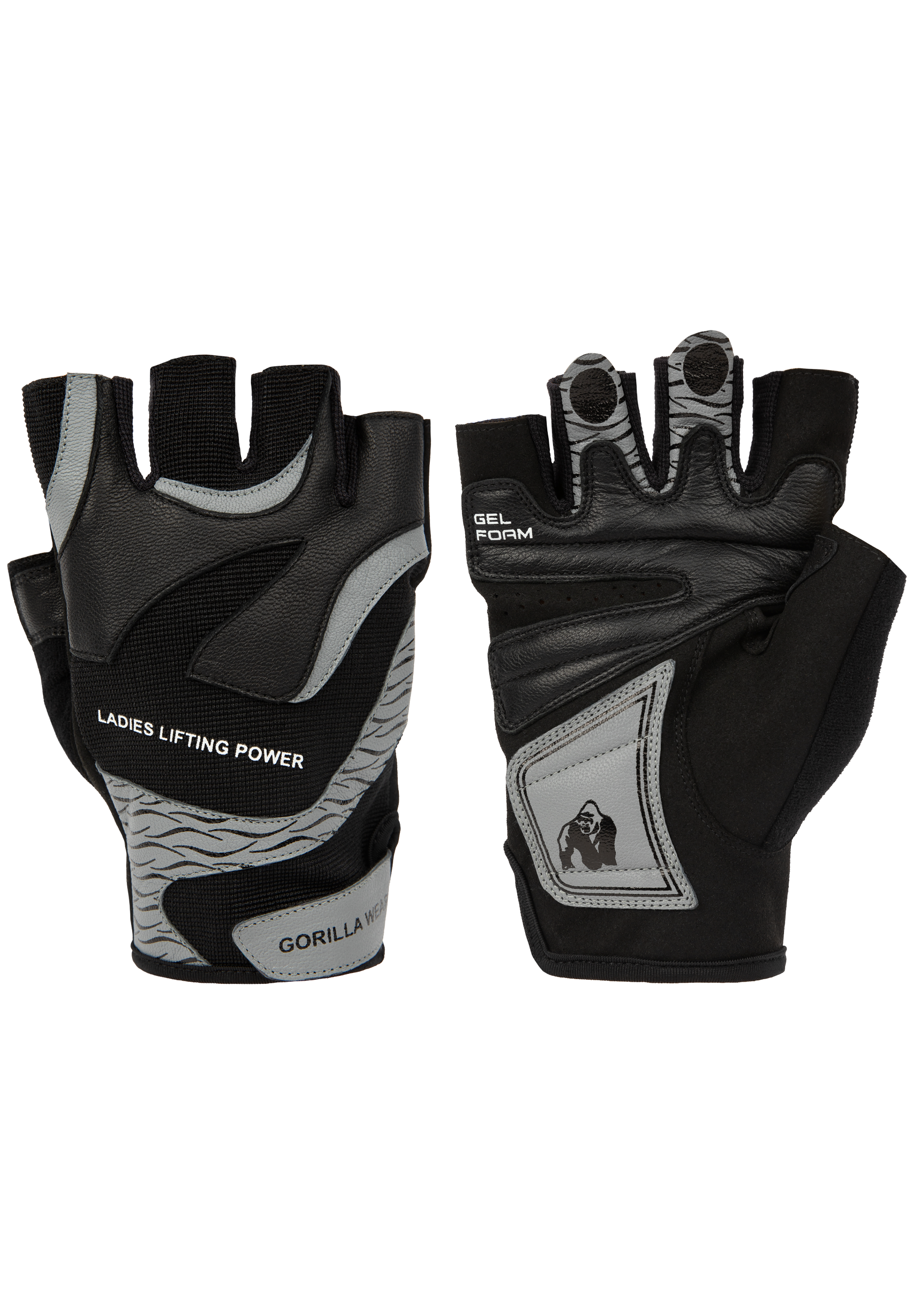 Gorilla Wear Women's Fitness Gloves 2.0 Workout Gloves & Grips Black/Gray