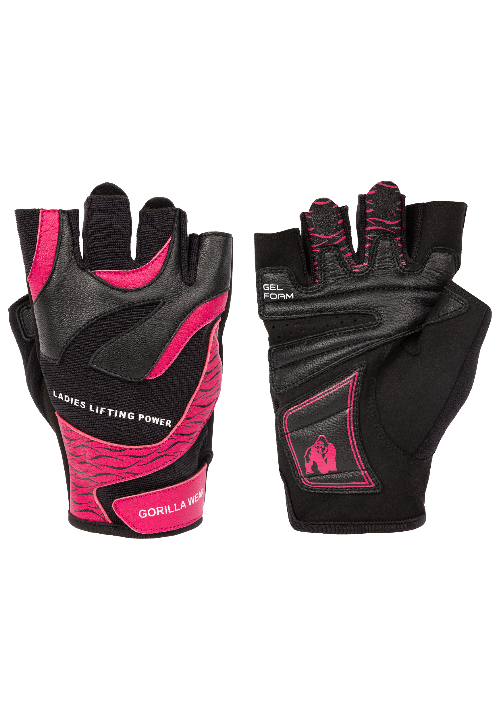 Gorilla Wear Women's Fitness Gloves 2.0 Workout Gloves & Grips Black/Pink