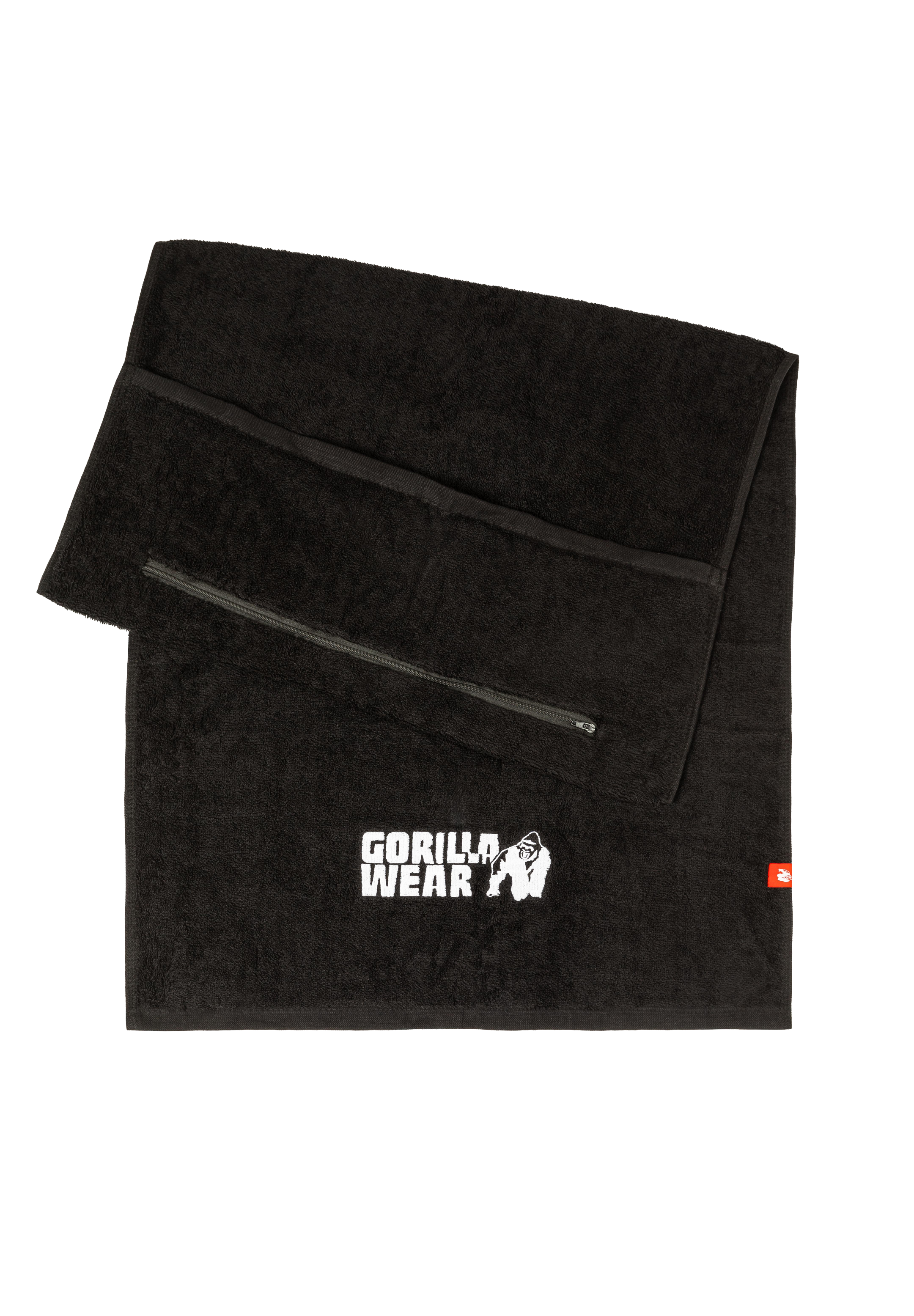 Gorilla Wear Zip Pocket Gym Towel Towels Black