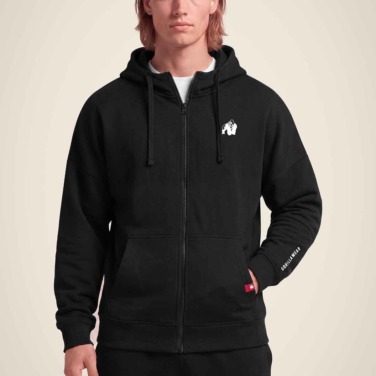 Leon Zipped Hoodie - Black – Gorilla Wear