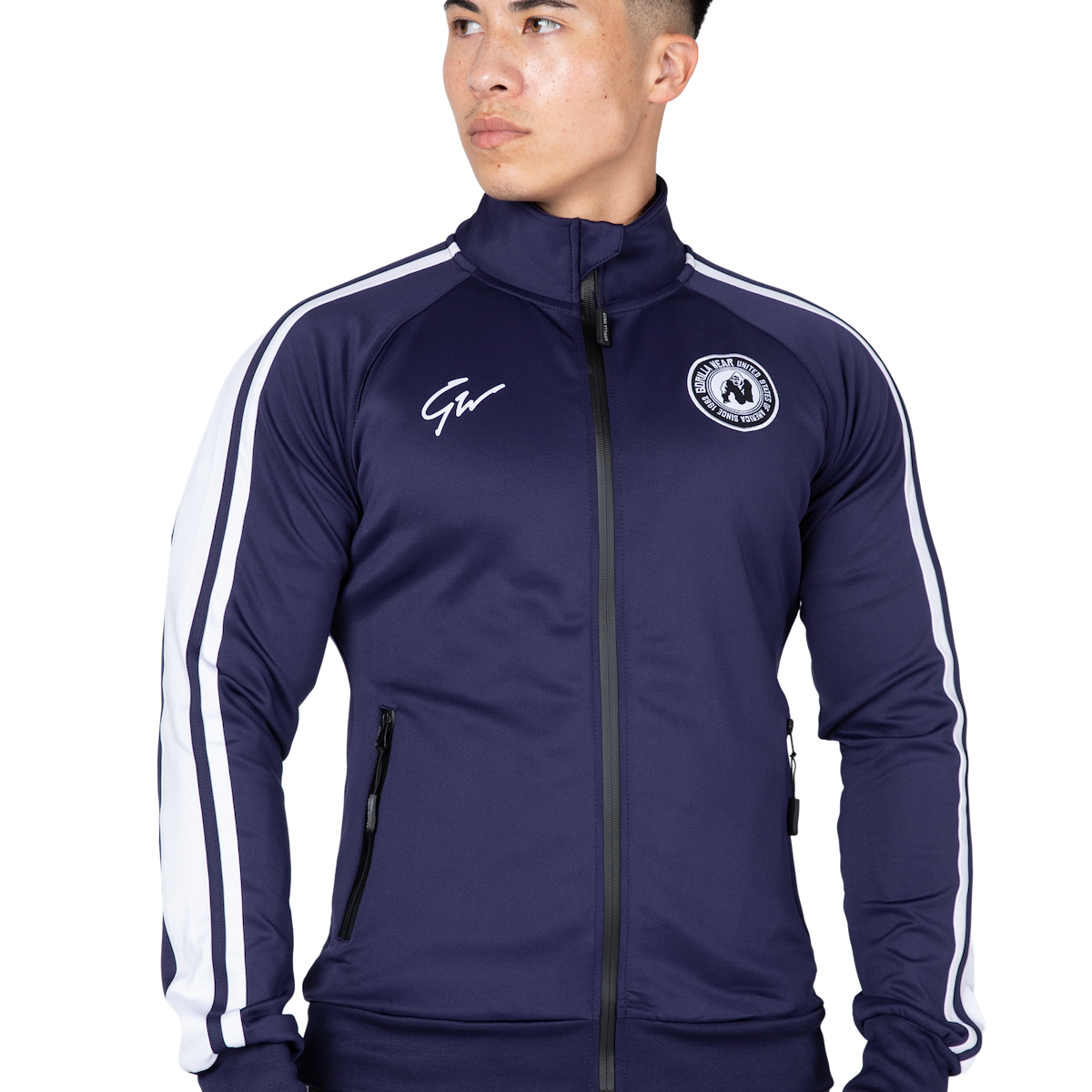 トップス SATUR TRACK ZIP-UP JACKET CLASSIC NAVY Stratford Track Jacket - Navy – Gorilla Wear