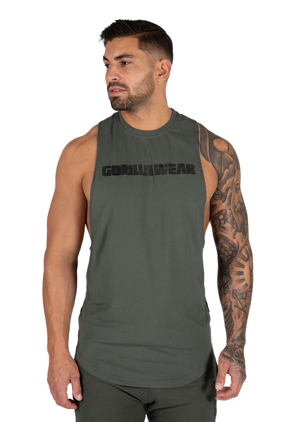 Milo Drop Armhole Tank Top - Green