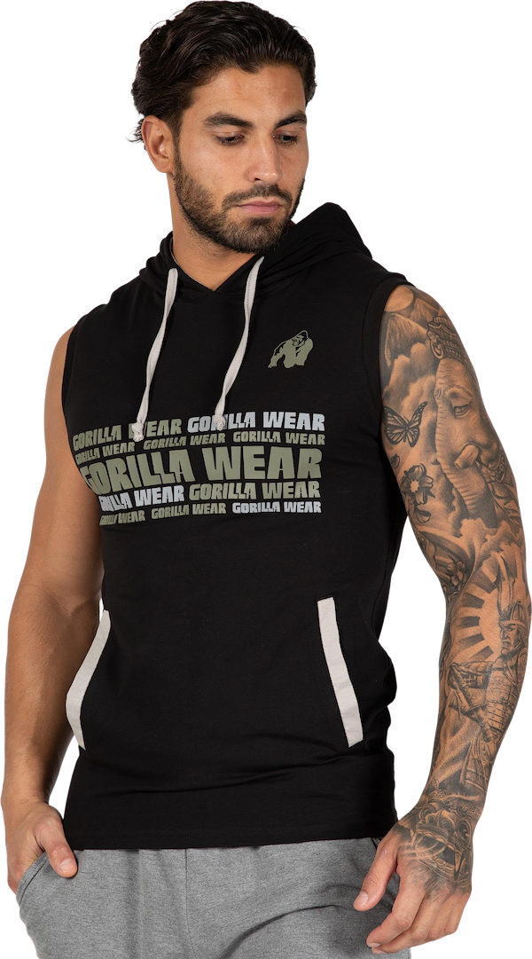 Melbourne S/L Hooded T-shirt - Black