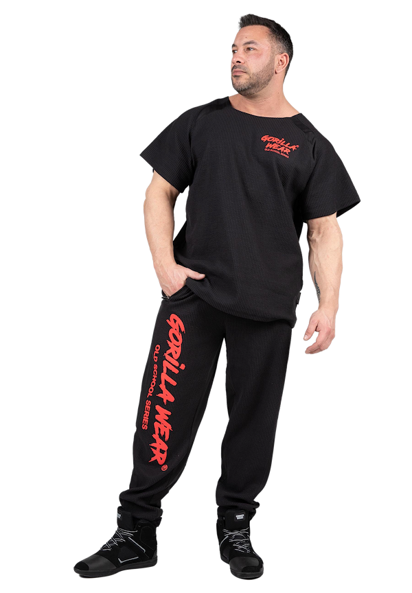 Augustine Old School Workout Top - Black/Red