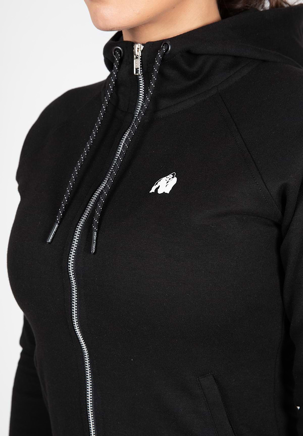Marion Zipped Hoodie - Black