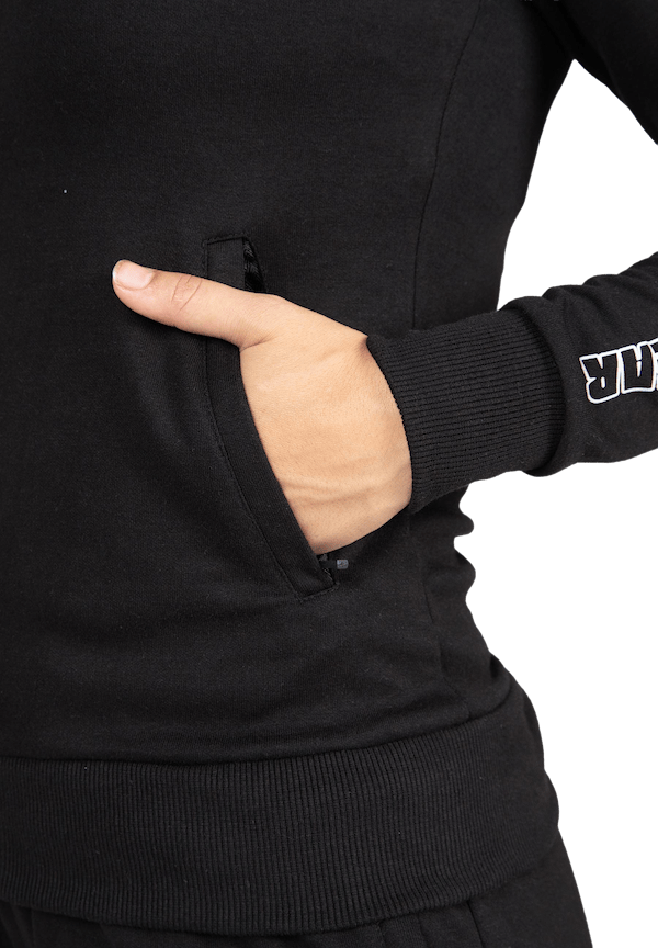 Marion Zipped Hoodie - Black