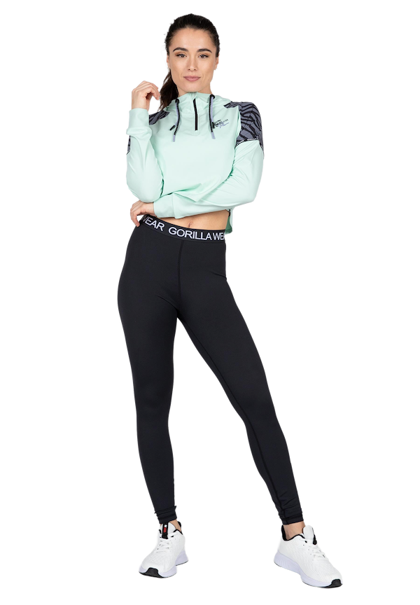 Zion Cropped Hoodie - Mint Green
