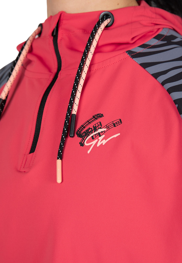 Zion Cropped Hoodie - Red