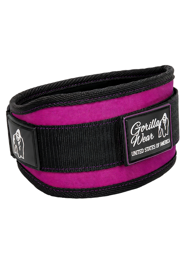 Gorilla Wear 4 Inch Women's Lifting Belt - Black/Purple