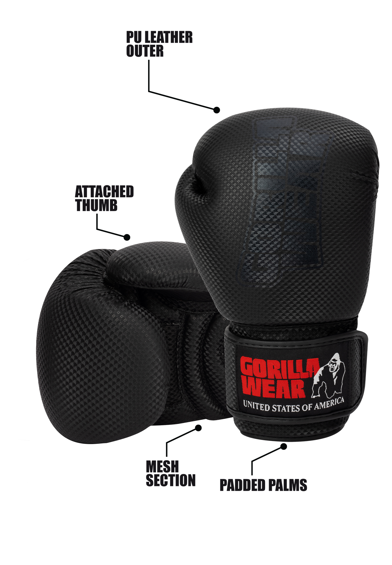 Montello Boxing Gloves - Black