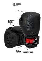 Montello Boxing Gloves - Black