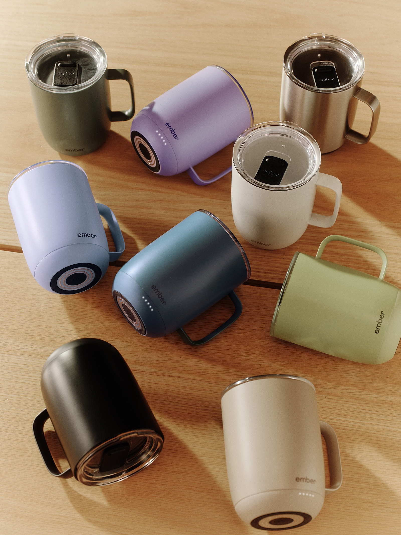 Ember Mug 3 in a selection of colors with sliding lids