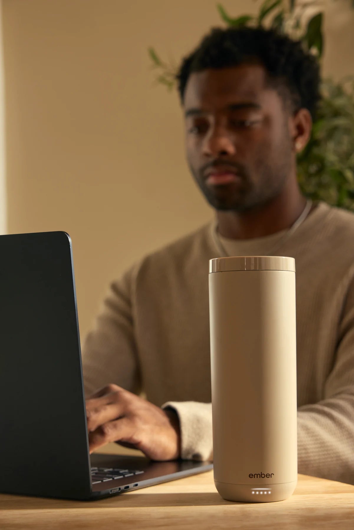 Enjoying Sandstone Tumbler 2 while working