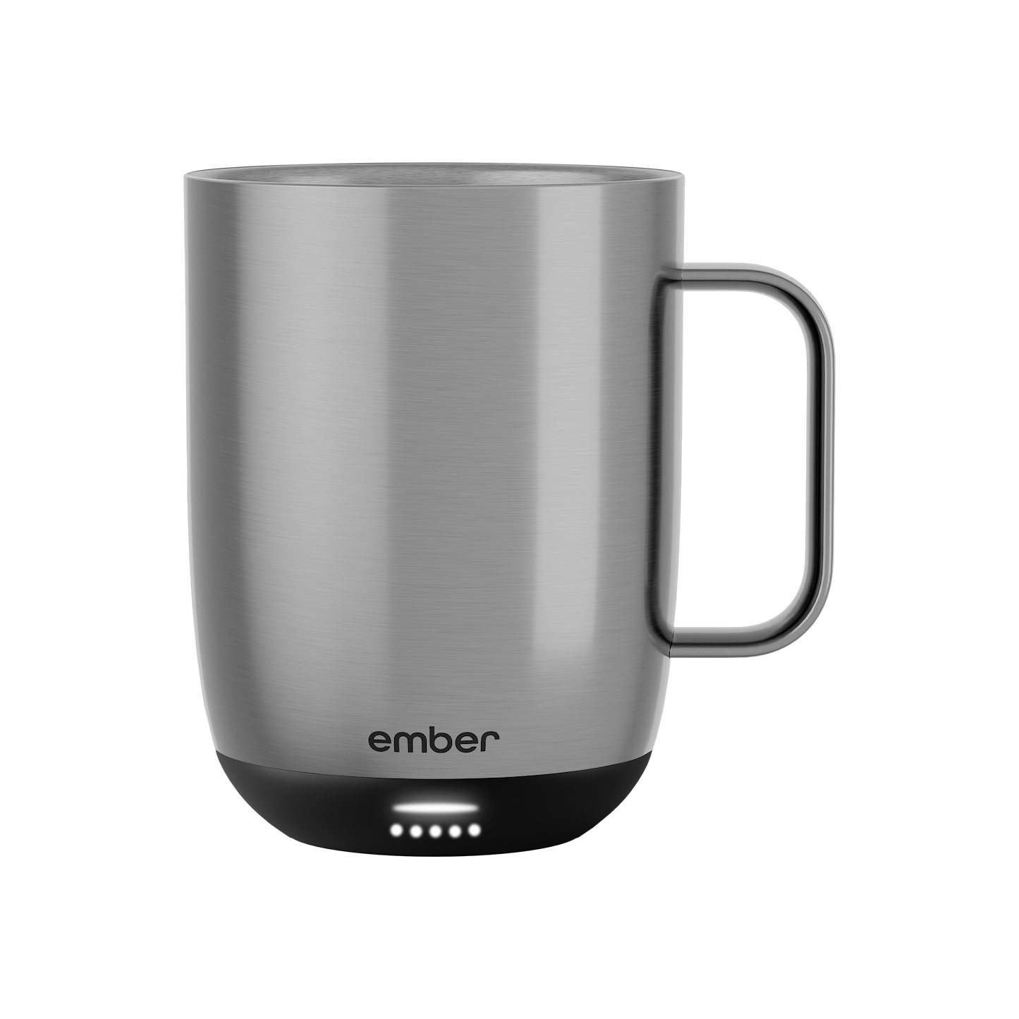 Ember Mug 3 in Stainless Steel Edition, 14 oz, front view