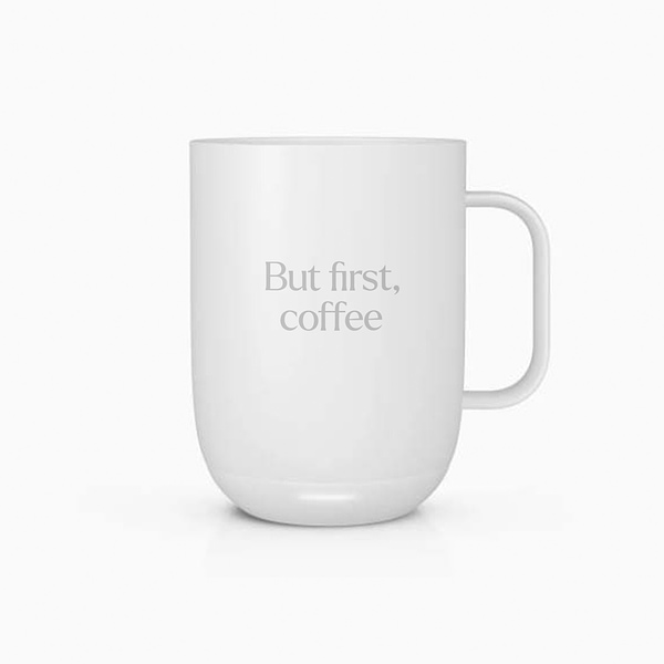 Ember Mug 2: But First, Coffee Edition - 10oz / White | Ember Mug