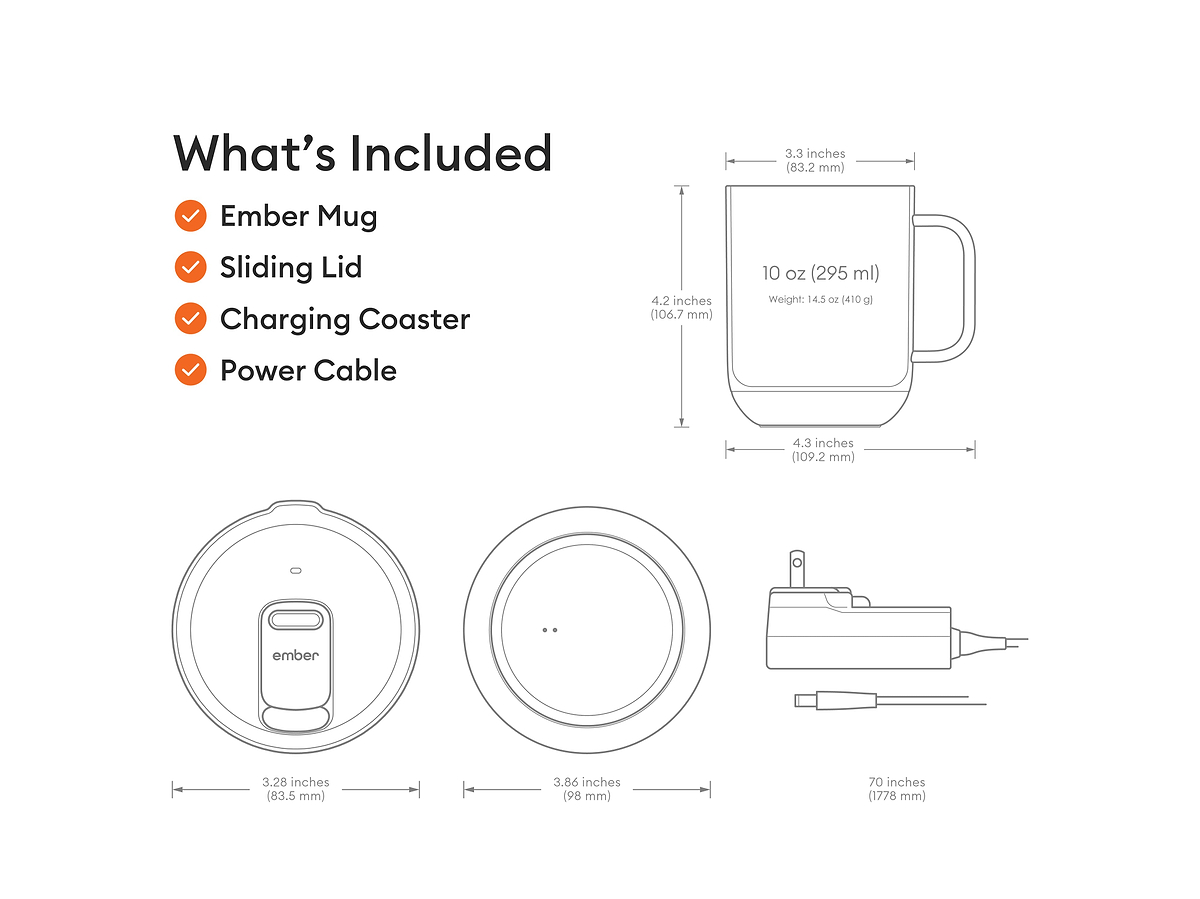 What's included with the 10oz Ember Mug 3