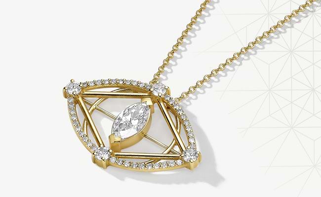 evil eye yellow gold