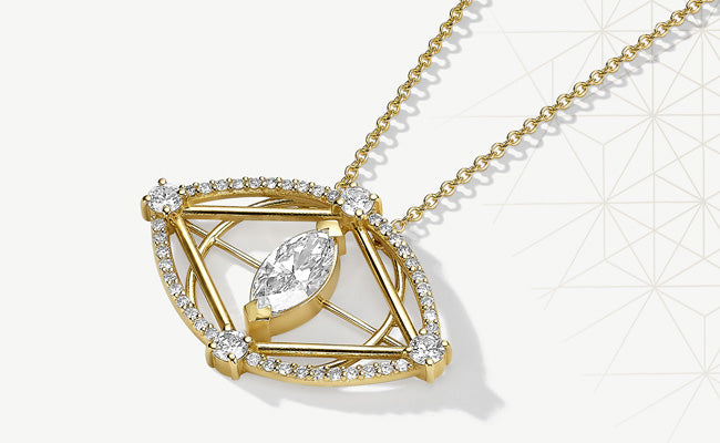 evil eye yellow gold