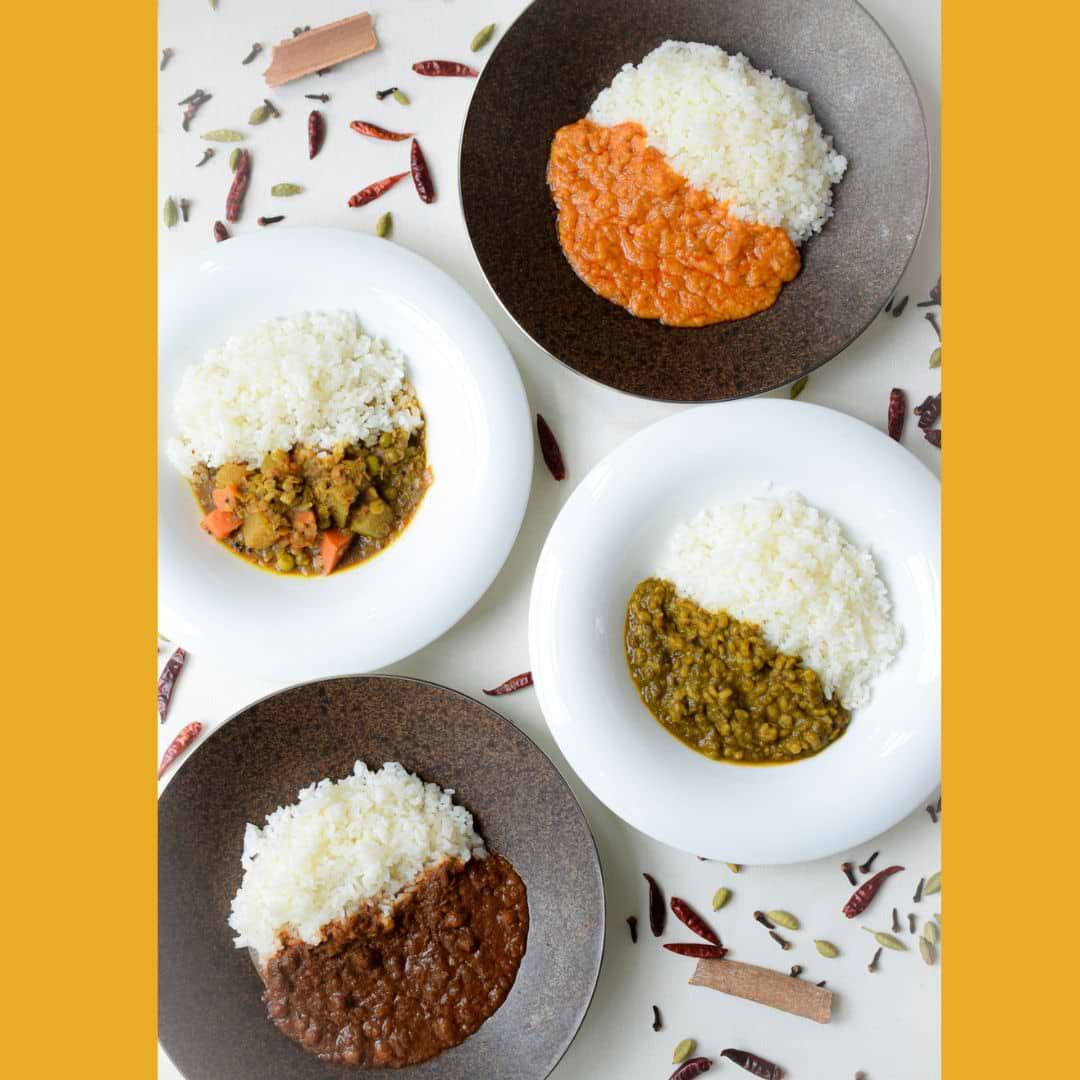 スズキ食堂】インドカレー4食セット（スリーブあり／なし） – ESSENCIA