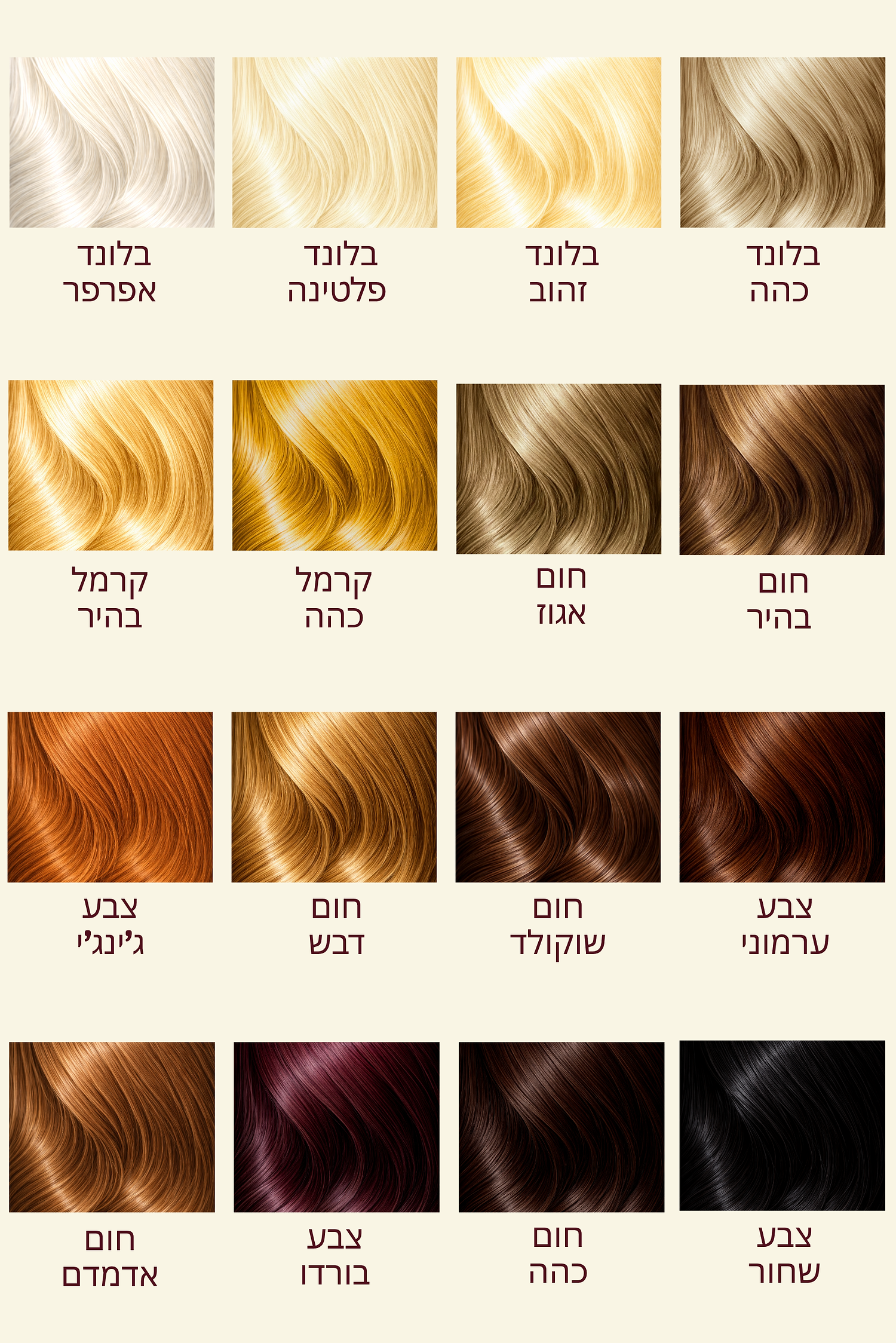גוון שיער טבעי - צבע בלונד פלטינה
