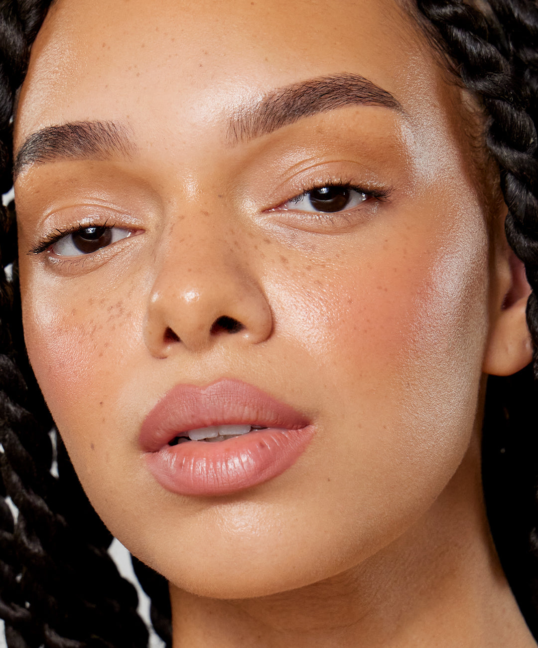 Gabbi wears Lip Sculpt in Rosewood